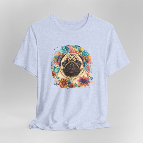 Pug Lover T-Shirt -  Pug Mandala Shirt for Women